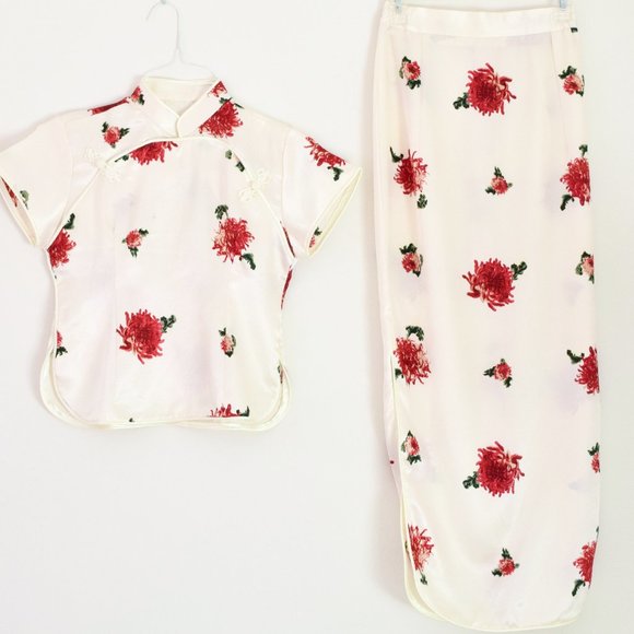 Vintage Traditional Chinese Silk 2 Piece ChangShan Set - Picture 5 of 7